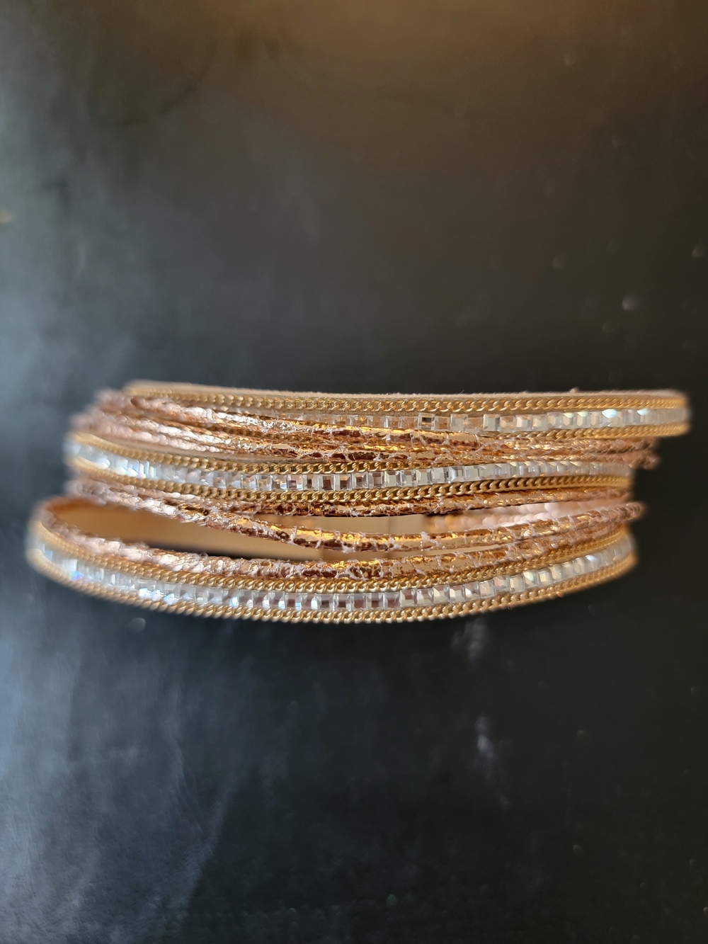 Torrid Rose Gold Crystal Multi-Strand Womens Bracelet